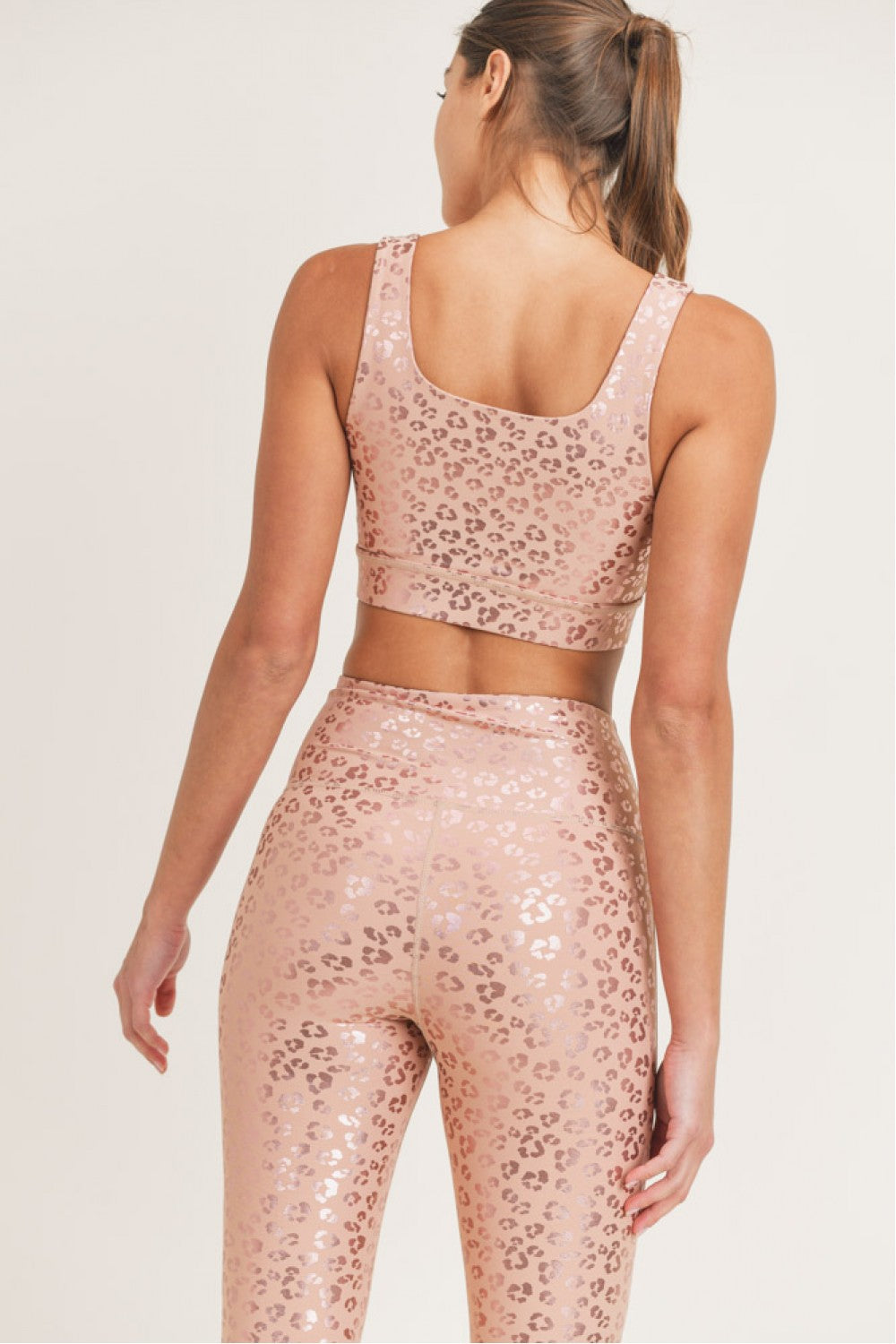 Leopard Shimmer Sports Bra