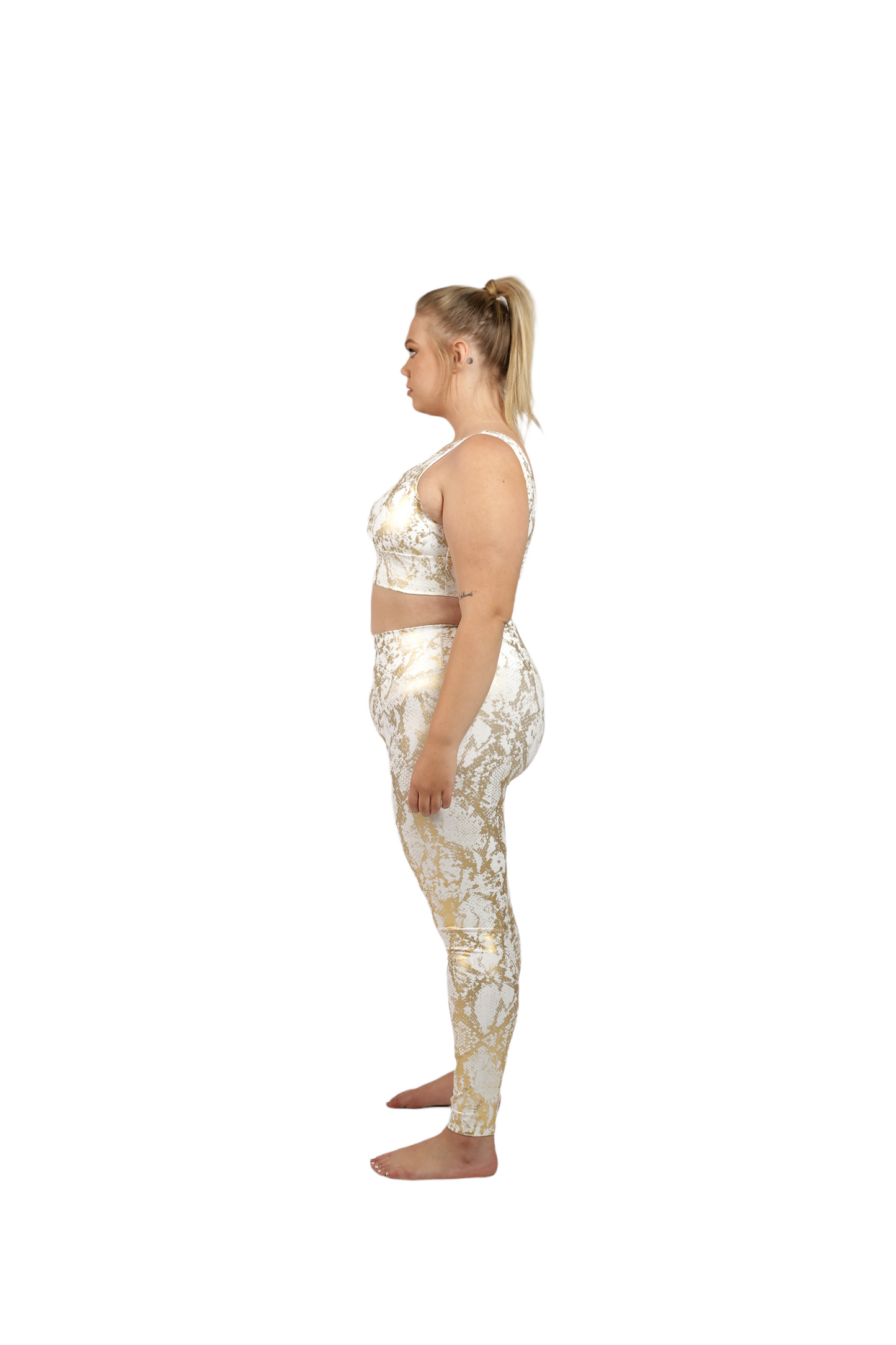 Gold Snake Print Leggings