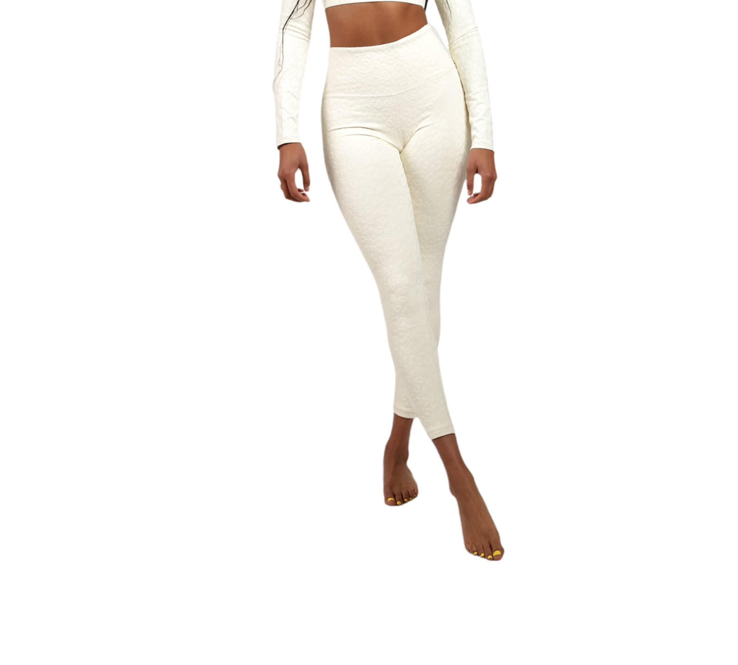 Leopard Jacquard High Waisted Leggings