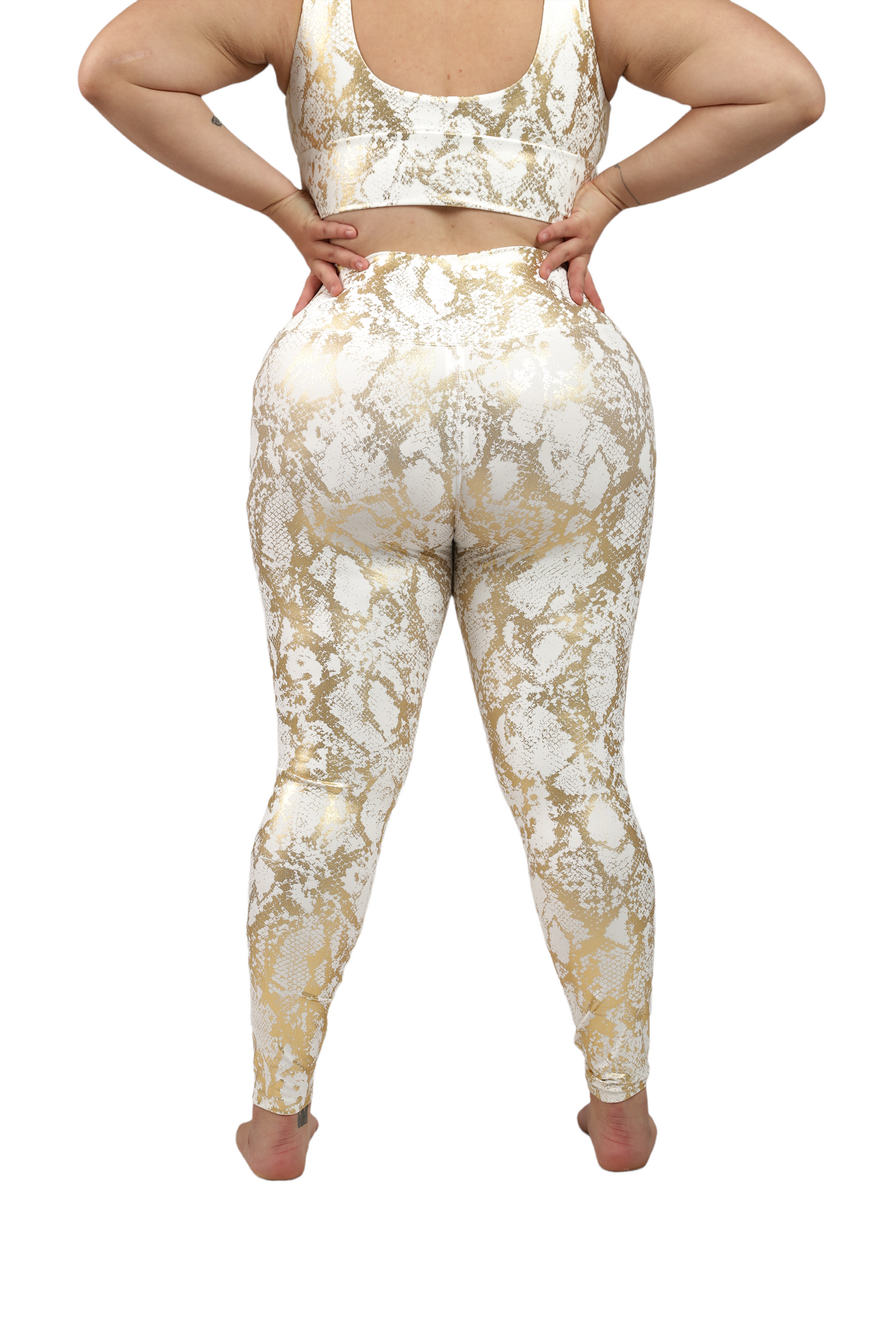 Gold Snake Print Leggings