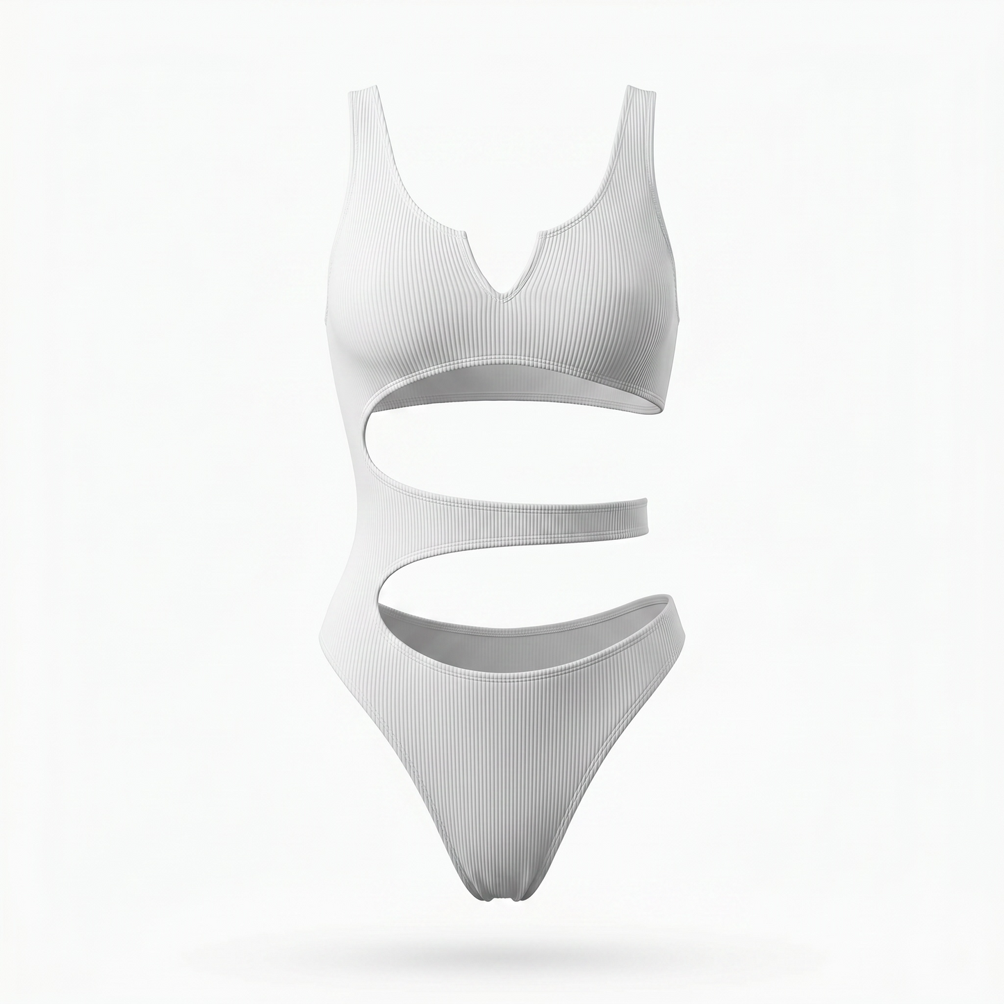 White Cut Out One Piece Swimsuit