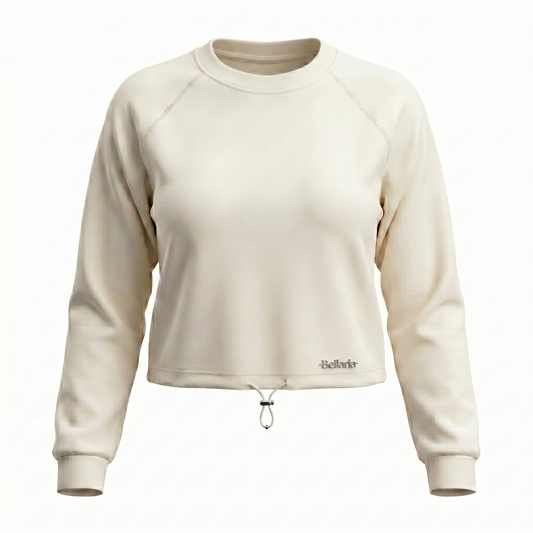 Bellaria Essential Crop Sweatshirt - Cream