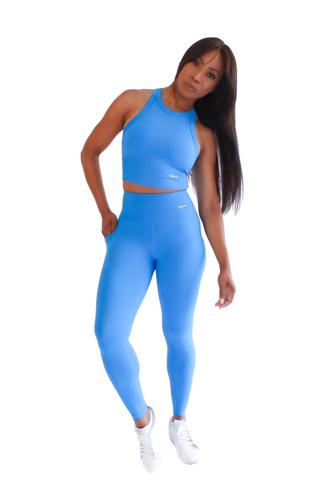 Heather Waist Length Sports Bra